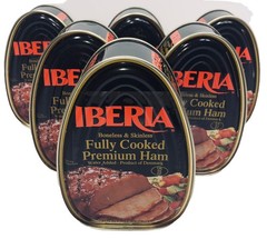 6 Iberia Boneless & Skinless Cooked Canned Ham 16oz (1LB.) dak picnic. 09/2030