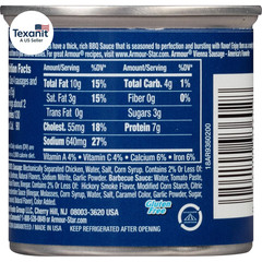 Star Vienna Sausage, BBQ Flavored, Ready to Eat Canned Sausage, 7G Protein per S
