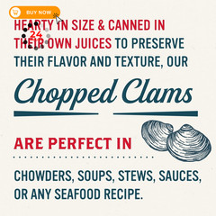 Snow’s Wild Caught Chopped Clams Canned, 6.5 oz Can Ounce (Pack of 6)