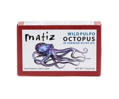 Matiz Pulpo Wild-Caught Spanish Octopus in Olive 4 Ounce (Pack of 5)