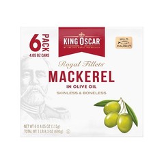 Mackerel in Olive Oil, 4.05 Ounce Can Pack of 6, Packaging May Vary, Skinless…