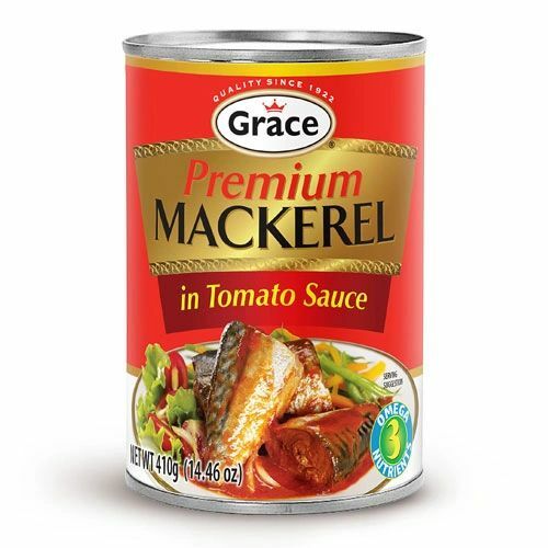 GRACE JACK MACKEREL IN TOMATO SAUCE Pack 15 OZ CAN FISH