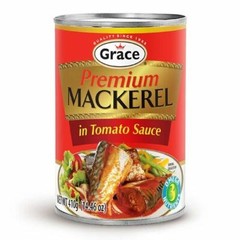 GRACE JACK MACKEREL IN TOMATO SAUCE Pack 15 OZ CAN FISH