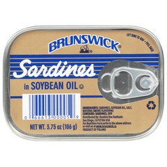 Wild Caught Sardines in Soybean Oil, 3.75oz Can – 14g Protein, Keto