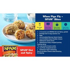 (3 pack) SPAM Hot and Spicy, 7 G of Protein per Serving, 12 oz Aluminum Can