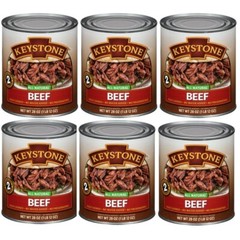 6 Cans – Keystone Meats All Natural Beef Fully Cooked 28oz No Preservatives