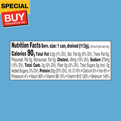 25% Less Sodium Chunk Light Tuna in Water – 5 oz Can (Pack of 24)
