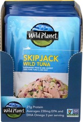 Wild Planet Skipjack Wild Tuna, Sea Salt, Pouch, Keto and Paleo, 3rd Party Me…