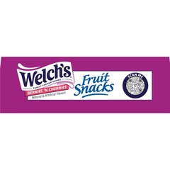 Welch’s Fruit Snacks Berries N Cherries 0.8 oz Box 40 Count Packed With Vitamins