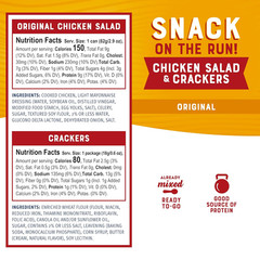 Snack on the Run Chicken Salad with Crackers Kit, 3.5 Oz (Pack of 12) – Ready to