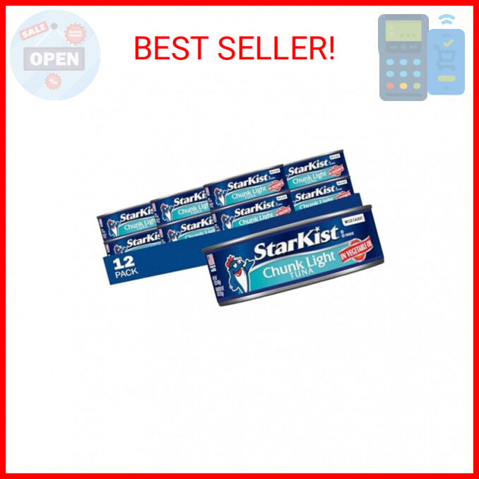 StarKist Chunk Light Tuna in Oil, 5 oz (12 Pack) Canned Tuna Fish, Wild Caught,