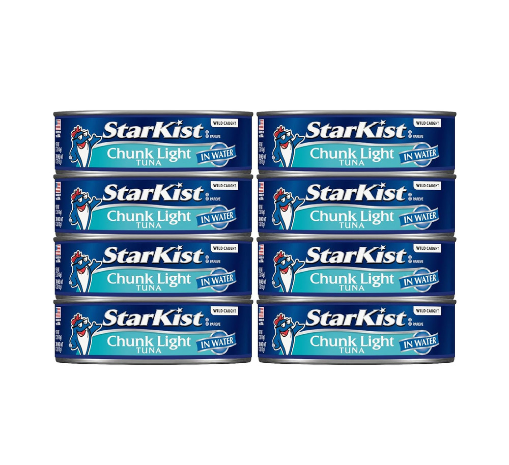 StarKist Chunk Light Tuna in Water, 5 oz (8 Pack) Canned Tuna Fish, Wild Caught,
