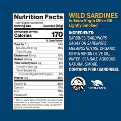 Protein-Packed Wild Sardines in Extra Virgin Olive Oil, Gluten-Free Snacks