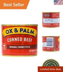 Authentic Australian Corned Beef, Chunky Style, 7oz x 12 Packs – No Additives
