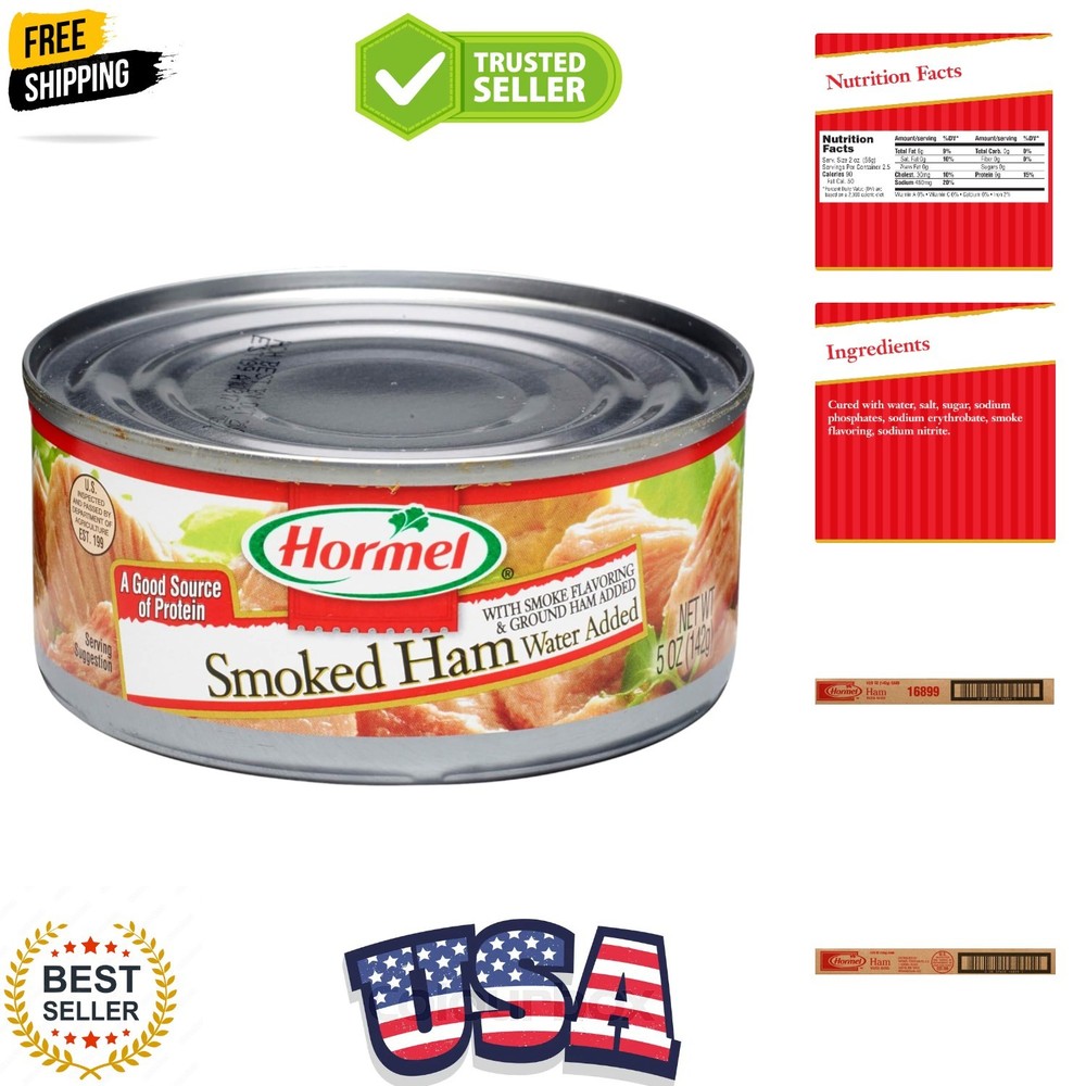 Canned Ham, Smoked, 5 Ounce Pack of 12