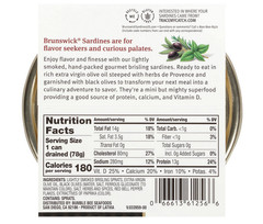 Brunswick Wild Caught Sardines in Extra Virgin Olive Oil ,4.23 oz Can (Pack of 1