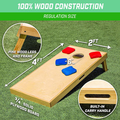 Gosports Premium 4 Ft X 2 Ft Regulation Competition-Ready Cornhole Board Set – T