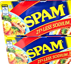 Hormel SPAM 25% Less Sodium 8 Count x 12 Oz EXP 07/2028