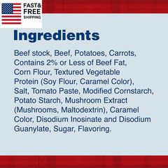Beef Stew, 15 Oz (12 Pack), Fully Cooked & Ready-To-Eat with Fresh Potatoes & C