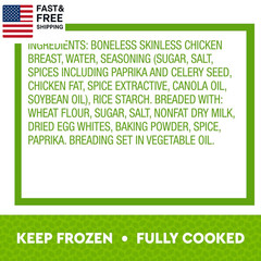 Lightly Breaded Chicken Breast Strips | Fully Cooked | 16G Protein || 1.50 LB