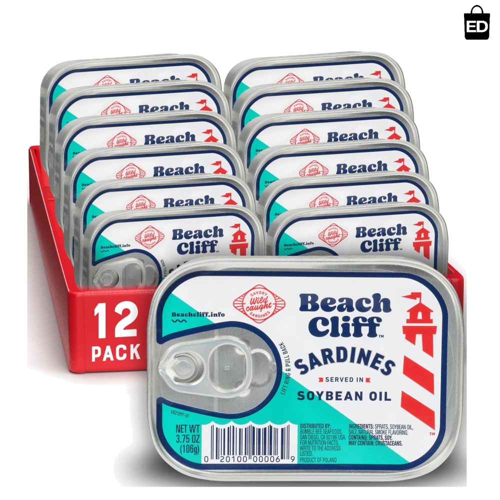 Wild Caught Sardines in Soybean Oil with Green Chilies 12 Pack 17g Protein