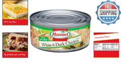 Bulk 12-Pack Canned White & Dark Chicken – Healthy Protein 50 Cal per Serving