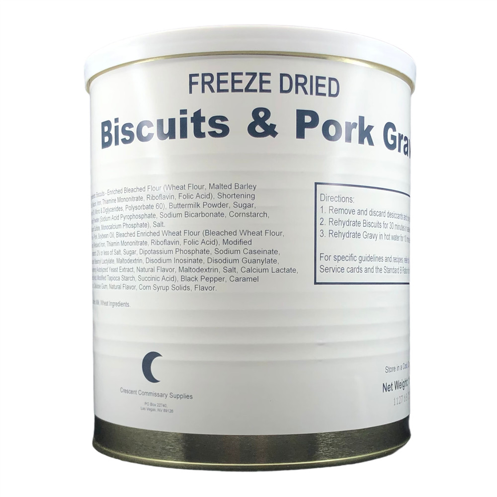 Dehydrated Meat Long Storage Emergency Camping Food Biscuits & Gravy- 1 Can ✅