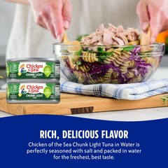 Chicken of the Sea Wild Caught Chunk Light Tuna, 5 Ounce Cans, 24-Count – High