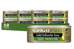 E.V.O.O. Solid Yellowfin/light Tuna in Extra Virgin Olive Oil – 4.5 oz Can Pa…