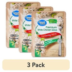 Great Value Premium White Chicken Salad Pouch Ready To Eat 2.6 Oz 3 Pack