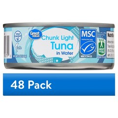 (48 Pack) Chunk Light Tuna in Water, 5 Oz