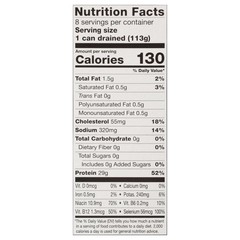 Solid White Albacore Tuna in Water Pack of 8 Cans High Protein Gluten Free Snack