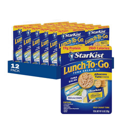 Lunch To-Go Albacore Mix Your Own Tuna Salad, 4.1 Ounce Kit, 12 Pack