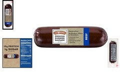 Artisan Hardwood Smoked Beef Summer Sausage – 8 Oz, Gluten-Free, High Protein