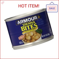 Armour Star Chicken Vienna Sausage Bites, Canned Sausage, 10 OZ (Pack of 12)