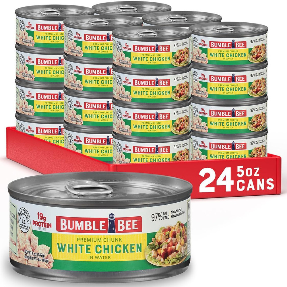 Premium White Chicken Breast with Rib Meat in Water – 19G Protein per Serving –