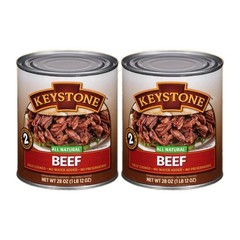 2 Keystone Beef ALL NATURAL 28oz Big Can ( Exp.6/2030 ( Lot Of 2 Cans )