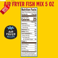 Air Fry Fish Coating Mix 5oz Pack of 6 Crispy Seasoned Batter Blend US