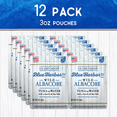 Wild Albacore Tuna in Water with Sea Salt – 3 Oz Pouch (Pack of 12)