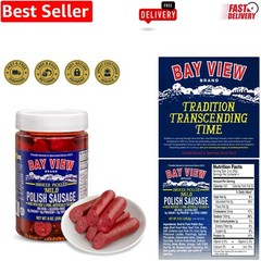 All-Natural Sliced Polish Sausage – 8oz Gluten-Free, No Soy, Pickled Perfection