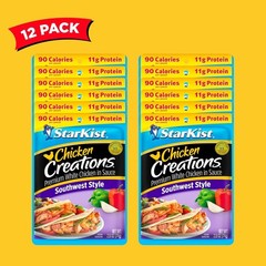 Flavor Fresh Pouches – 12 Pack Southwest Chicken, 11g Protein & 90 Calories Each