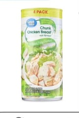 Great Value Chunk Chicken Breast with Rib Meat 4 Pack Pantry 1lb 2oz