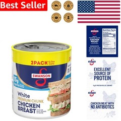 Swanson White Chunk Chicken Breast Cans – 2 Pack 12.5oz – Gluten Free
