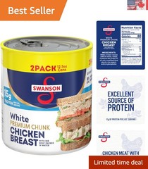 Swanson White Chunk Chicken, 12.5 oz Cans – Gluten-Free Protein Delight