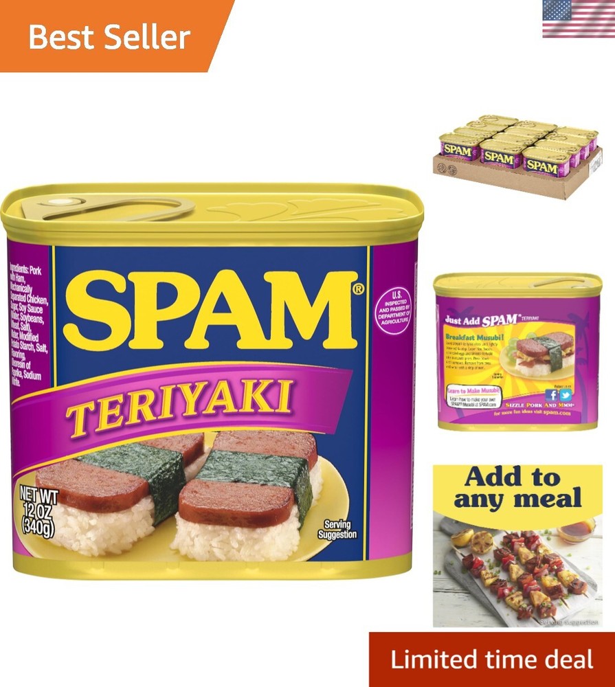 12-Pack Teriyaki Luncheon Meat 12 Oz Cans – Fully Cooked Deliciousness