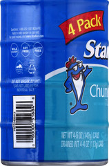 Chunk Light Tuna in Water, Wild Caught, 20G Protein, 5 Oz, 4 Cans