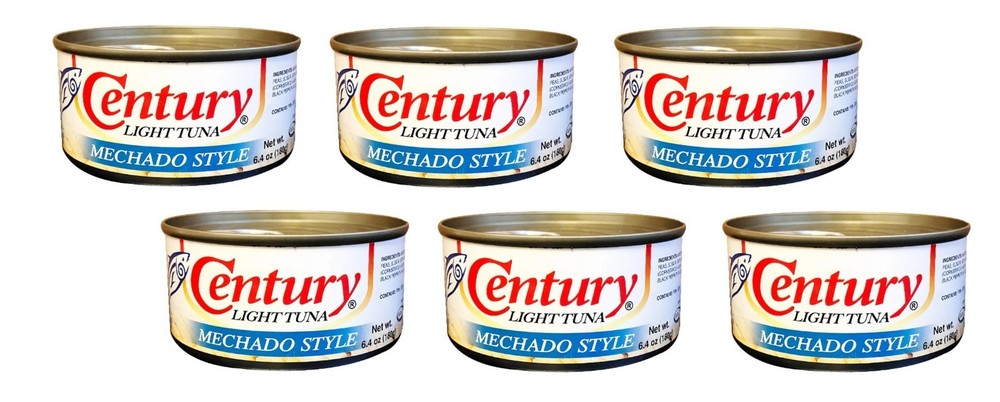 Century Light Tuna Mechado Style 6.4oz (180g), 6 Pack