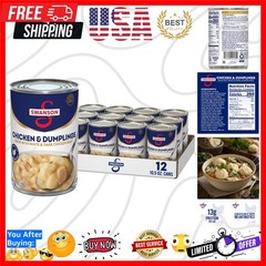 Swanson Canned Chicken and Dumplings With White and Dark Chicken Meat, 10.5 O…