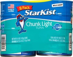 Chunk Light Tuna in Water, 5 Ounce Pack of 8