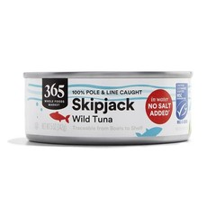365 Whole Foods Skipjack Tuna in Water 5oz Can Unsalted